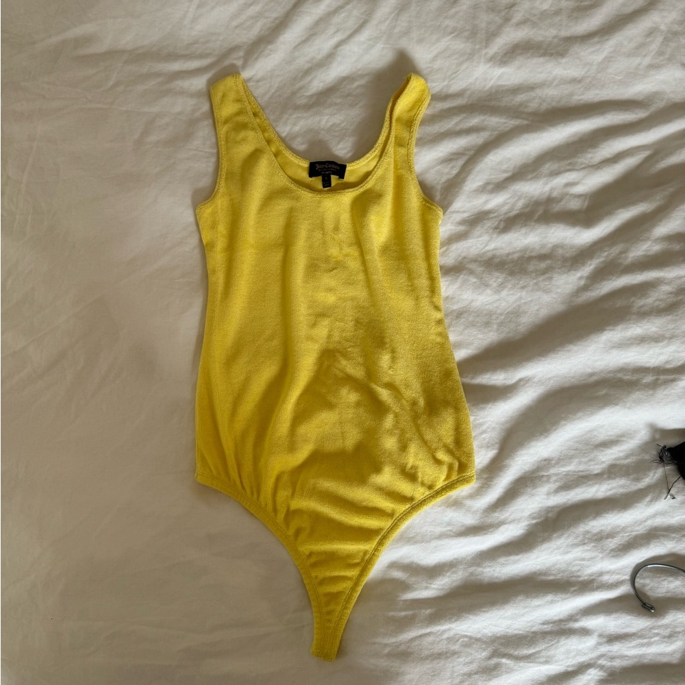 Juicy Couture black Label Yellow Bodysuit | Size S